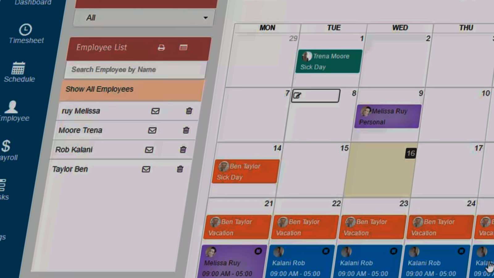 Employee Schedule