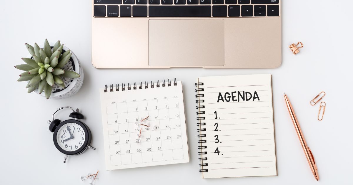 Set a clear meeting agenda.